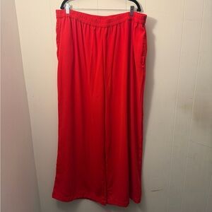 Amazon The Drop collaboration with Katie Sturino Wide  Leg Red pants